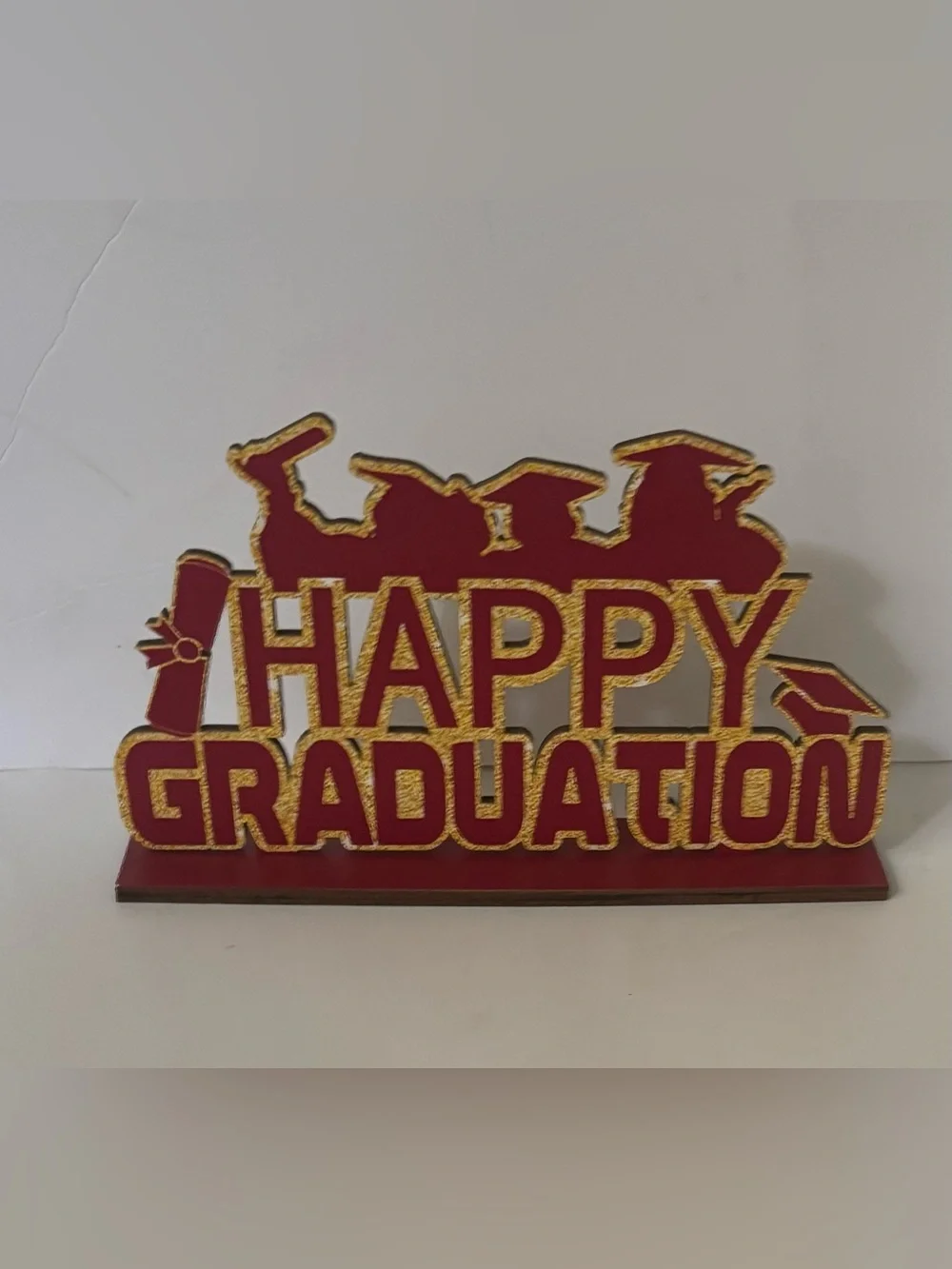 Graduation table signs 4 total & 2 banners maroon & gold